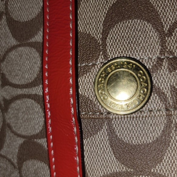 Coach Drawstring Signature Drawstring Carryall Shoulder Bag - Brown - Picture 10 of 11